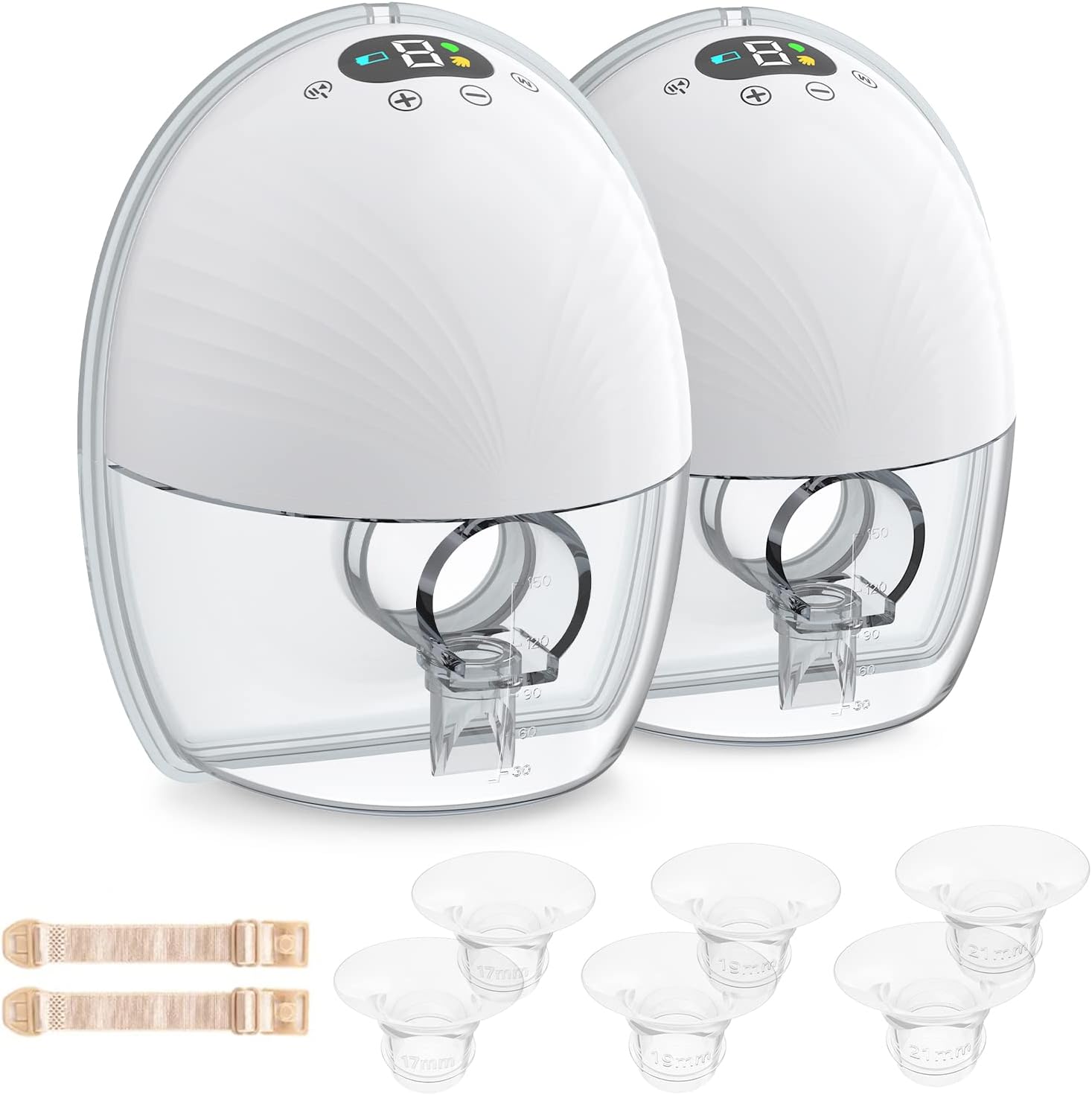 230816024522730_1 Wearable Breast Pump, Electric Breast Pump Hands Free with 3 Modes & 9 Levels, Portable Cordless Breast Pump for Travel, Office, Outdoors, 17/19/21/24mm Flanges - Image 1